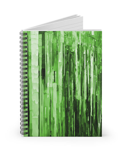 Striped Mint Pastel Spiral Notebook - Ruled Line, 6" x 8", 118 pages