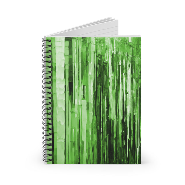 Striped Mint Pastel Spiral Notebook - Ruled Line, 6" x 8", 118 pages
