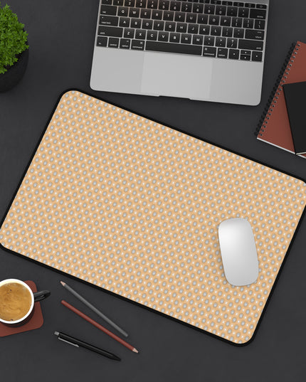 Tan Sunset Star-crossed Bodies Desk Mat, 12" x 18"