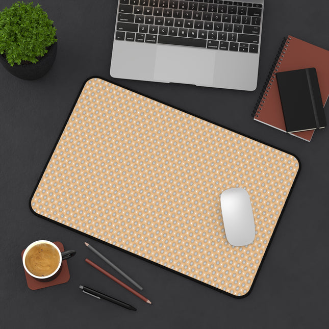 Tan Sunset Star-crossed Bodies Desk Mat, 12" x 18"