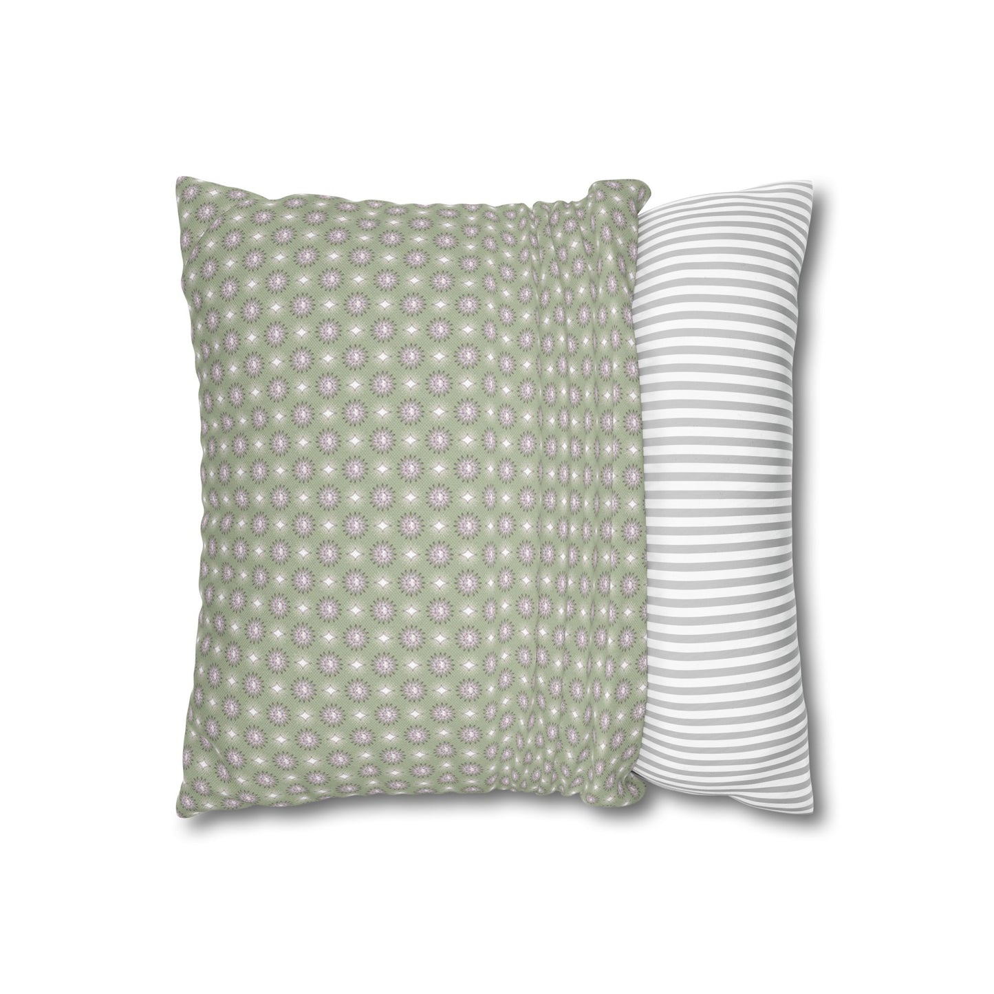 Olive Star-crossed Bodies Spun Polyester Square Pillowcase, 14" x 14"