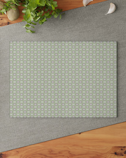 Olive Star-crossed Bodies Glass Cutting Board,  8" x 11"