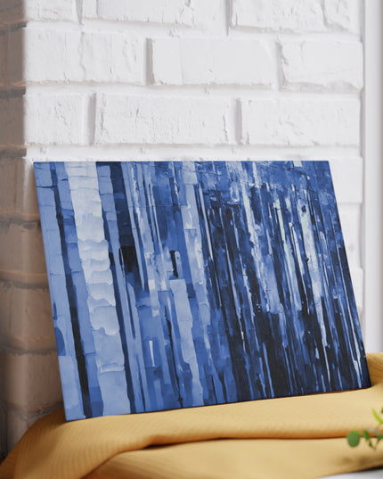 Striped Deep Blue 8" x 11" Glass Cutting Board
