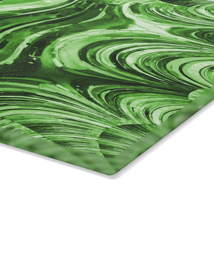 Uzi Spiral Mint Pastel 11" x 15" Glass Cutting Board
