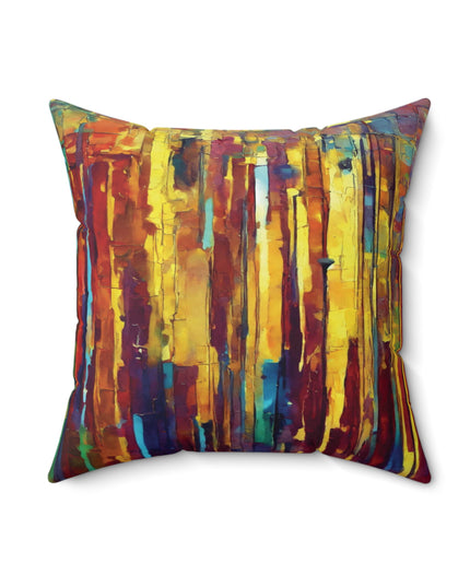 Striped Alpha 18" x 18" Faux Suede Square Pillow