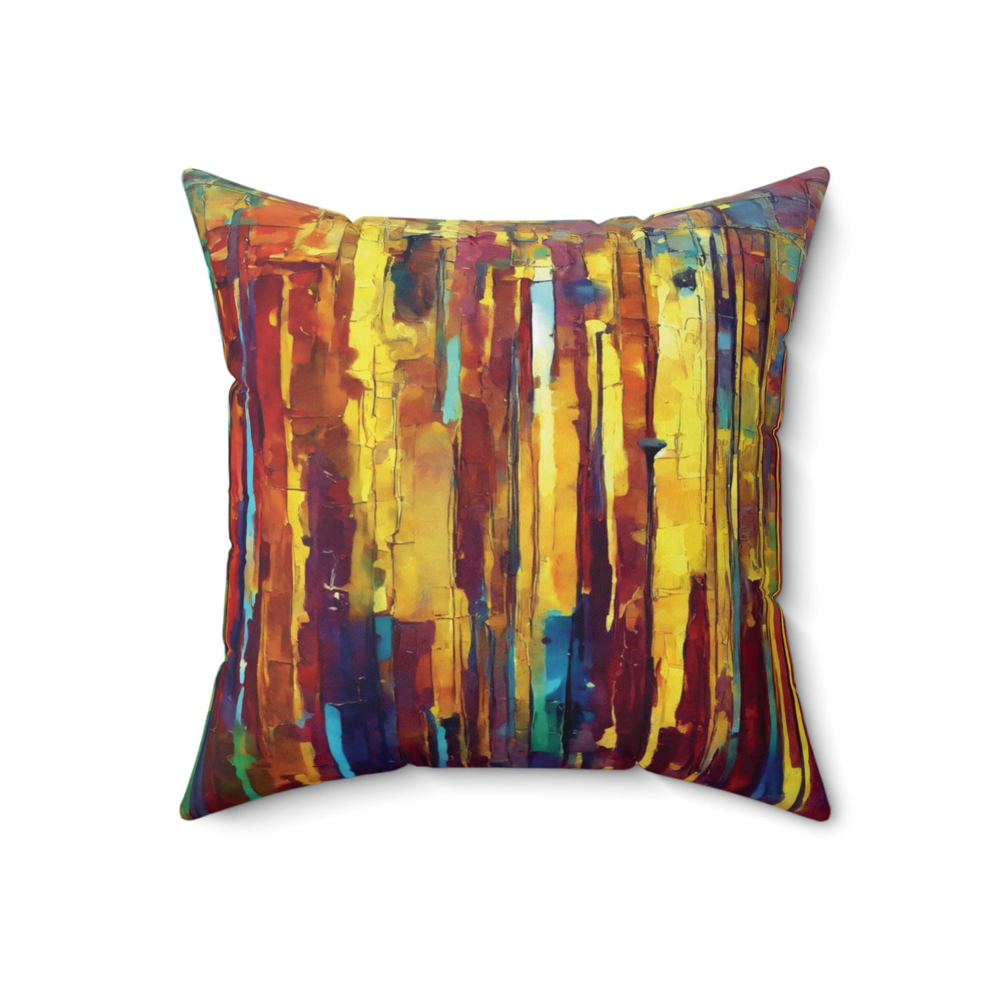 Striped Alpha 18" x 18" Faux Suede Square Pillow