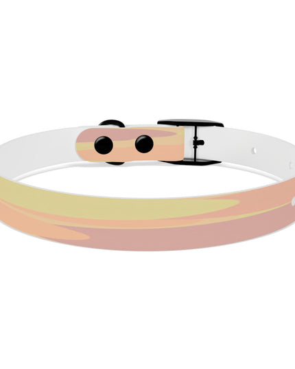 Pastel Hot Peach Patches Small Dog Collar
