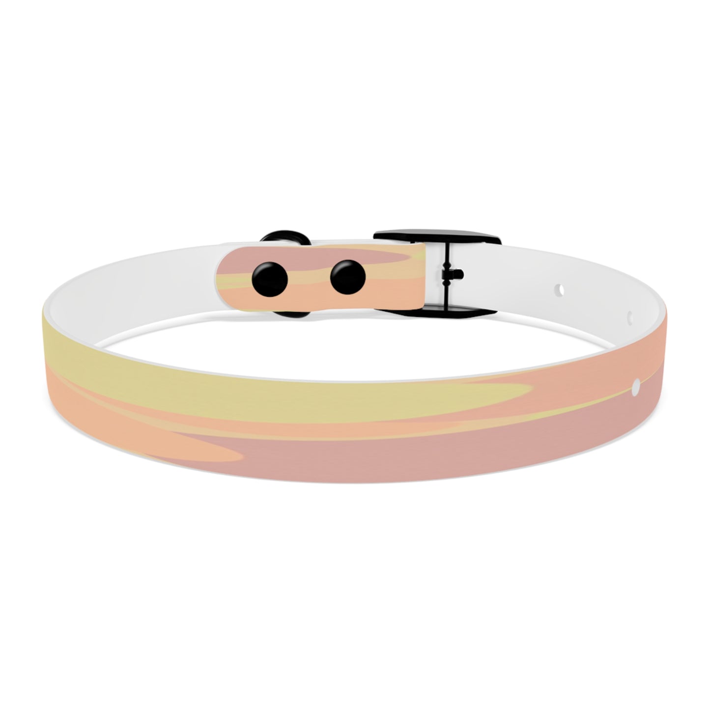 Pastel Hot Peach Patches Small Dog Collar