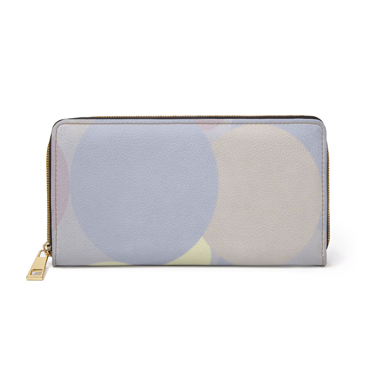 Pastel Soft Blue and Soft White Patches Elegant Abstract Zipper Wallet - Stylish & Functional Accessory for Everyday Use