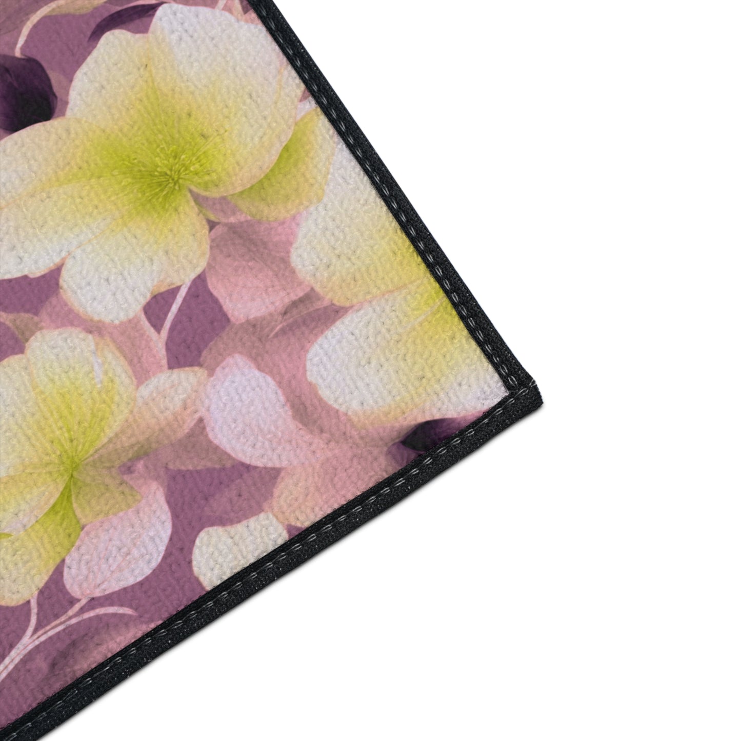 Lemon Blossom Floral Bunch Heavy Duty Floor Mat, 18" x 24"