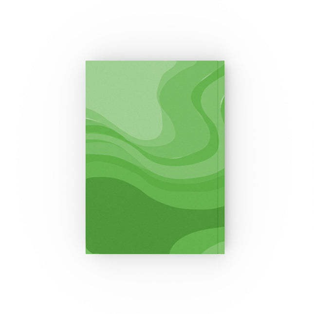 Greenie Meanie Wavey 5.2" x 7.4" Hard Backed Journal with 128 blank pages