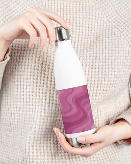 Pinky Mauve Wavey 20oz Insulated Water Bottle