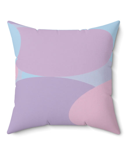 Pastel Purple and Mauve Patches 20" x 20" Faux Suede Square Pillow