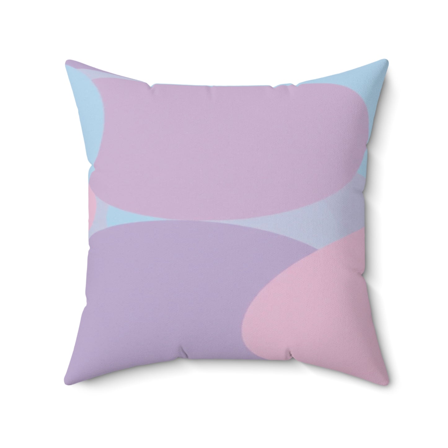 Pastel Purple and Mauve Patches 20" x 20" Faux Suede Square Pillow