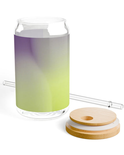 Purple Golden Fade Sipper Glass, 16oz