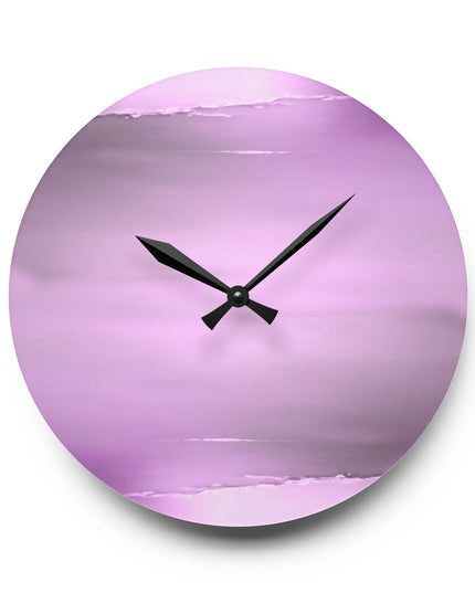 Dark Pink Sea Amethyst Fog Acrylic Wall Clock, Round or Square, 10.75" x 10.75"
