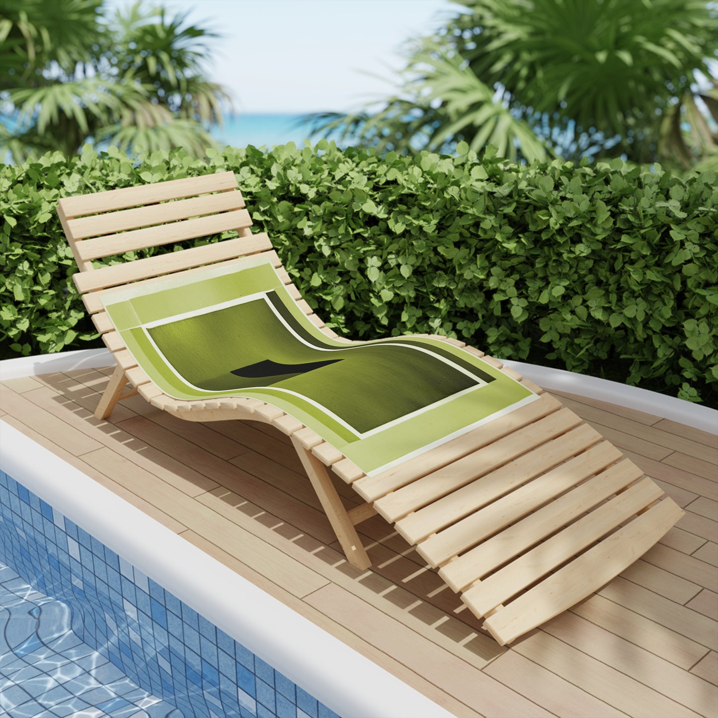 Lemongrass Shadow Beach Towel, 24" x 44"