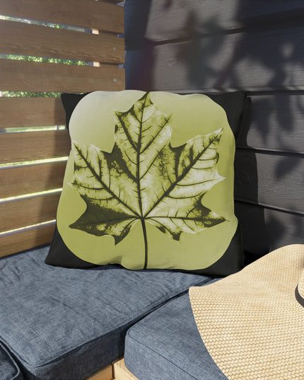 Lemongrass Maple Leaf 18" x 18" Outdoor Pillow