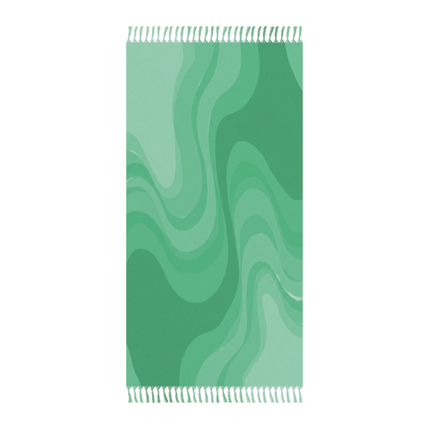 Mint Green Wavey 38" × 81" Boho Beach Cloth