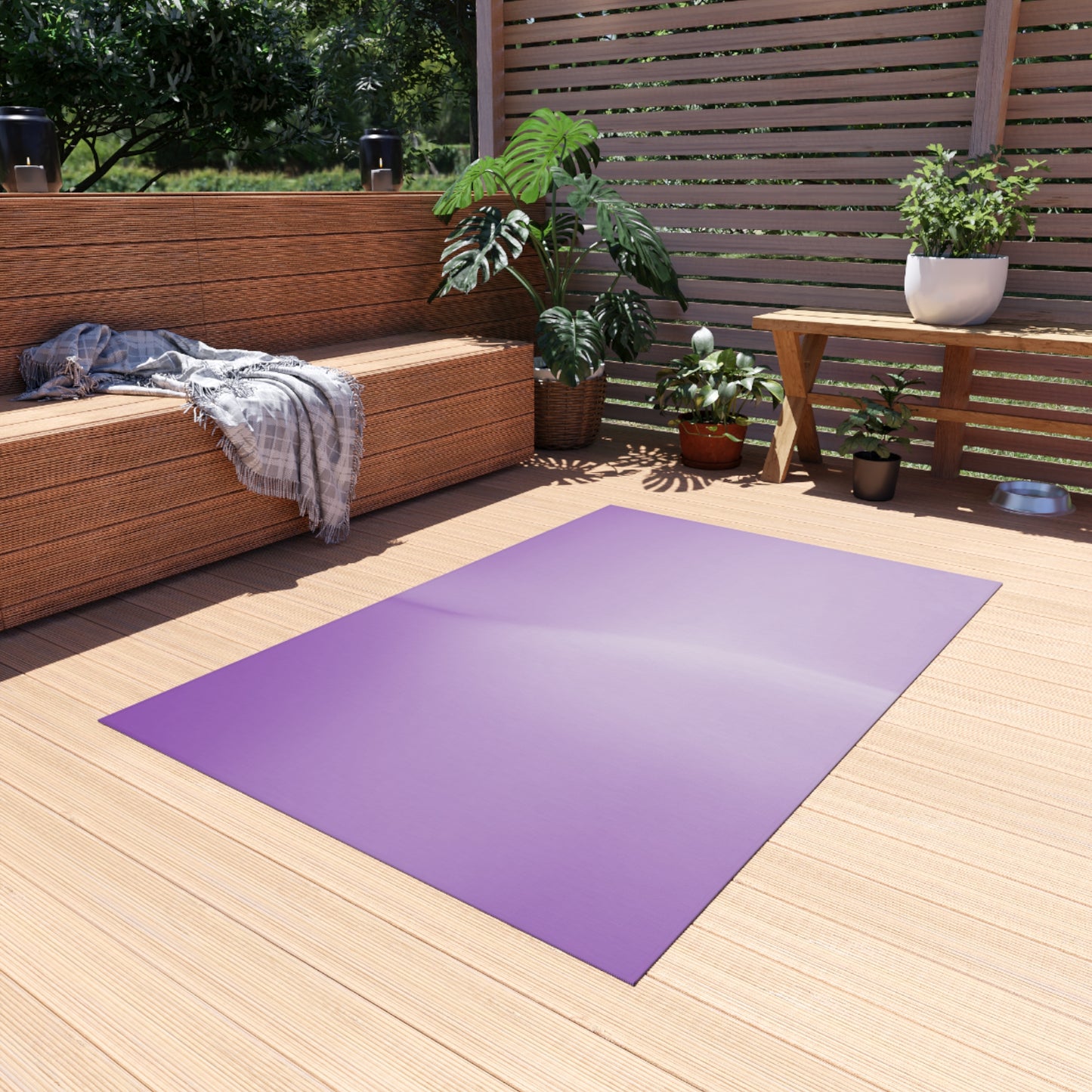Soft Lavender Fade Outdoor Rug, 36" x 60"