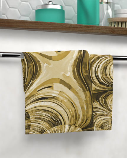 Uzi Spiral Light Brown Face Towel, 13" x 13"