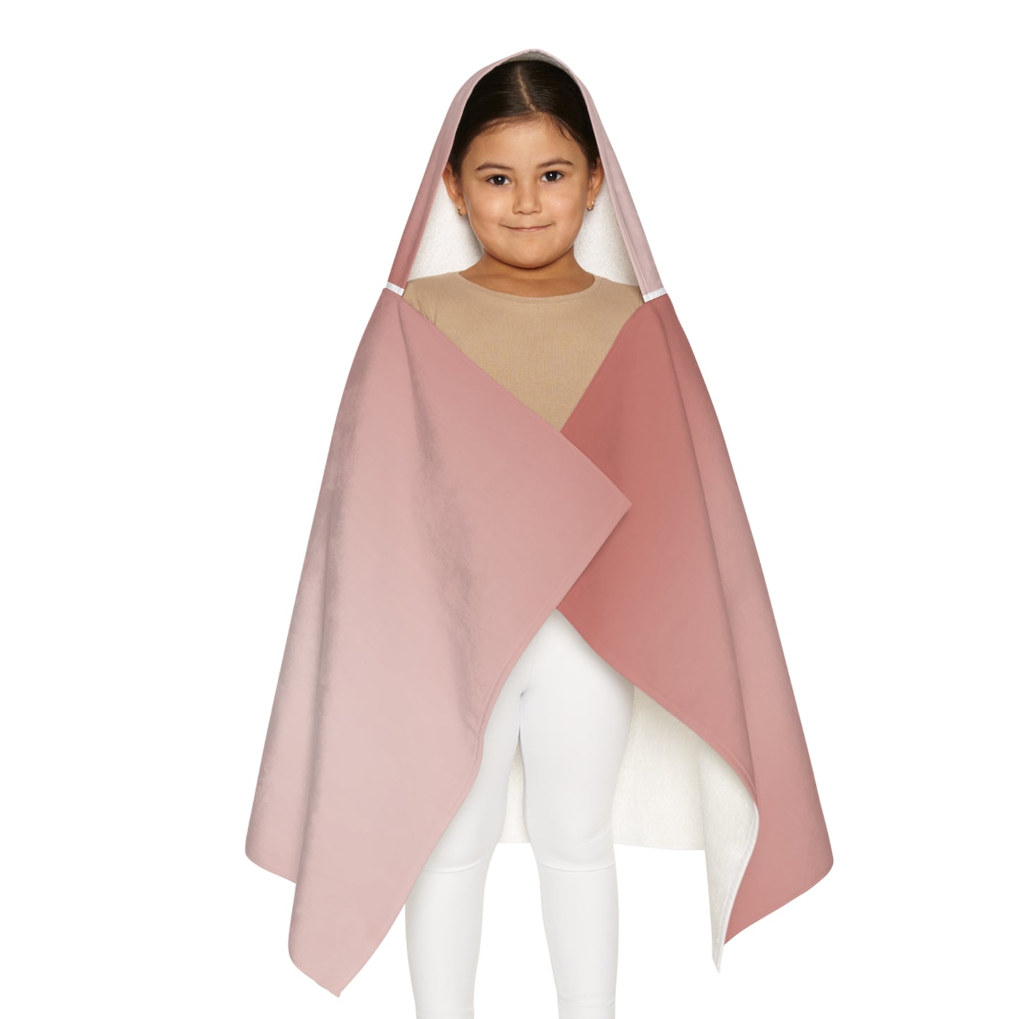 Rose Red Fade Youth Hooded Towel, 24" x 48"