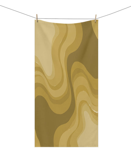Brown Wavey 30" x 60" Mink-Cotton Towel (50% polyester, 50% cotton)