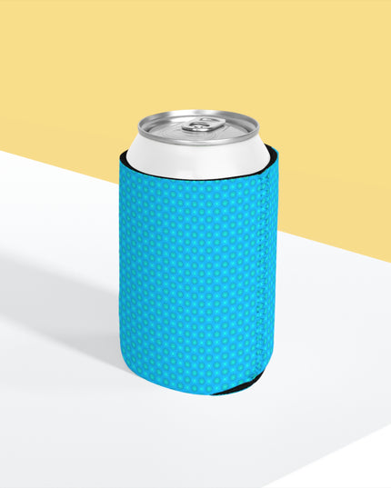 Blue Green Star-crossed Bodies 12 oz Can Cooler Sleeve