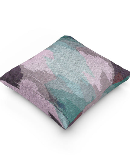 Dark Blue Green Sea Purple Fog Woven Pillow, 17" x 18"