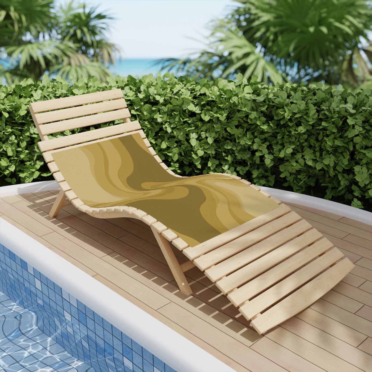 Brown Wavey Beach Towel, 24" x 44"