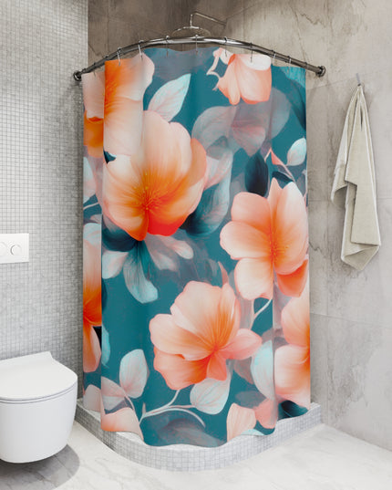 Orange Blossom Floral Bunch Shower Curtains, 71" x 74"