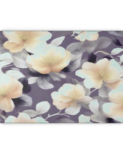 White Blush Floral Bunch Glass Cutting Board, 11" x 15"