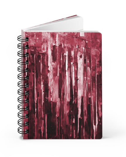 Striped Ruby Spiral Bound Journal, 5" x 7" 150 pages