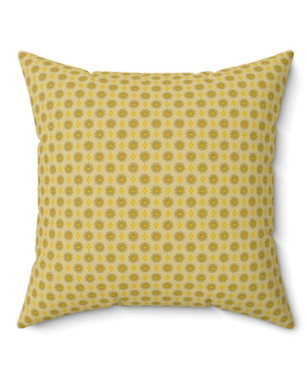 Lemongrass Star-crossed Bodies Faux Suede Square Pillow, 20" x 20"