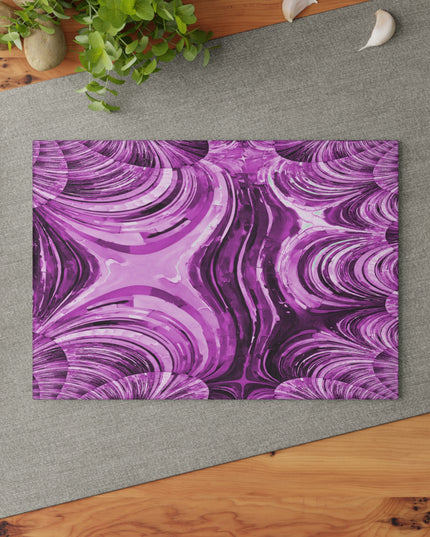 Uzi Spiral Powder Lavender Pastel 8" x 11" Glass Cutting Board