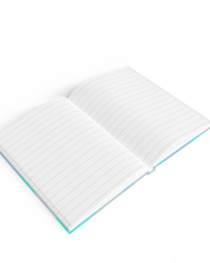 Pastel Tan and Tif Patches 5" x 7" Journal - 128 Ruled Line pages