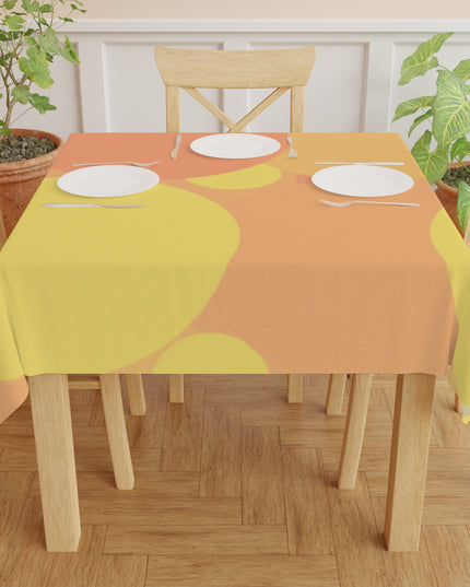 Pastel Bright Oranges Patches Tablecloth, 55" x 55"