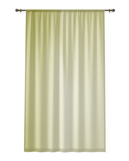 Lemon Fade Sheer Window Curtain, 50" x 84", partially transparent