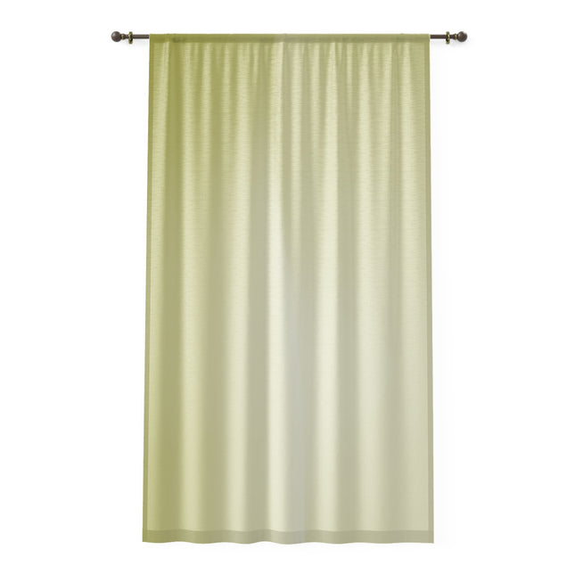 Lemon Fade Sheer Window Curtain, 50" x 84", partially transparent