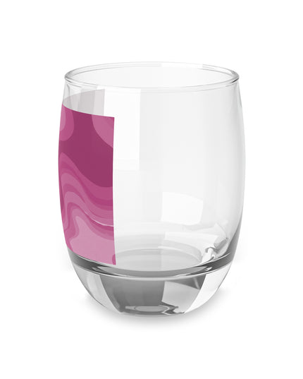Pinky Mauve Wavey Whiskey Glass, 6 oz