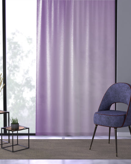 Soft Lavender Fade Sheer Window Curtain, 50" x 84", partially transparent