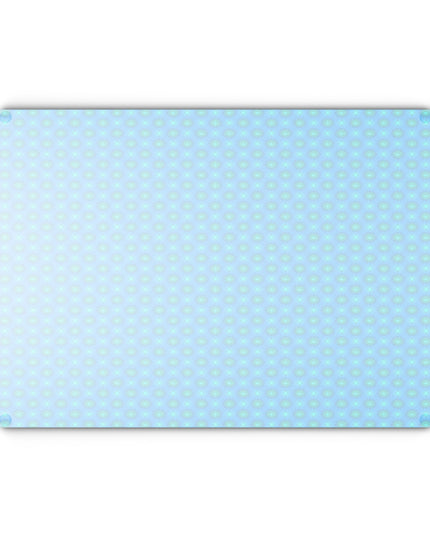 Light Blue Star-crossed Bodies Glass Cutting Board, 11" x 15"