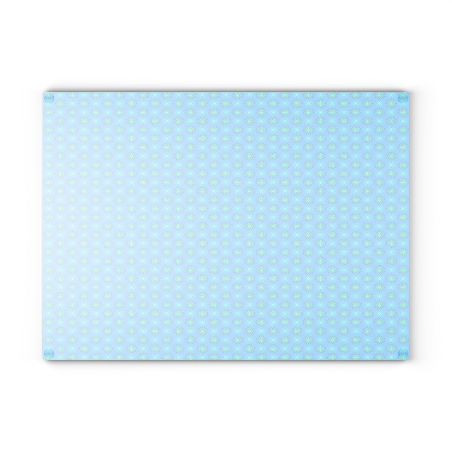 Light Blue Star-crossed Bodies Glass Cutting Board, 11" x 15"