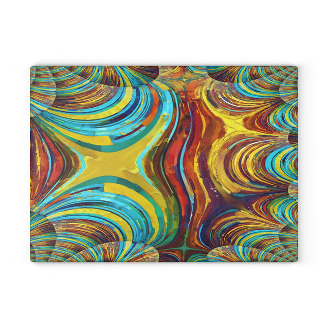 Uzi Spiral Alpha 11" x 15" Glass Cutting Board