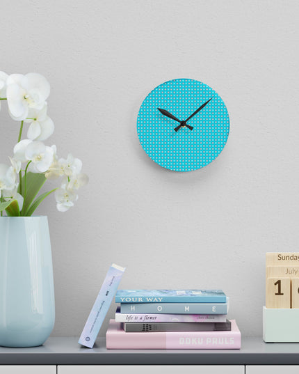Tif Green Star-crossed Bodies Acrylic Round Wall Clock, 8" x 8"