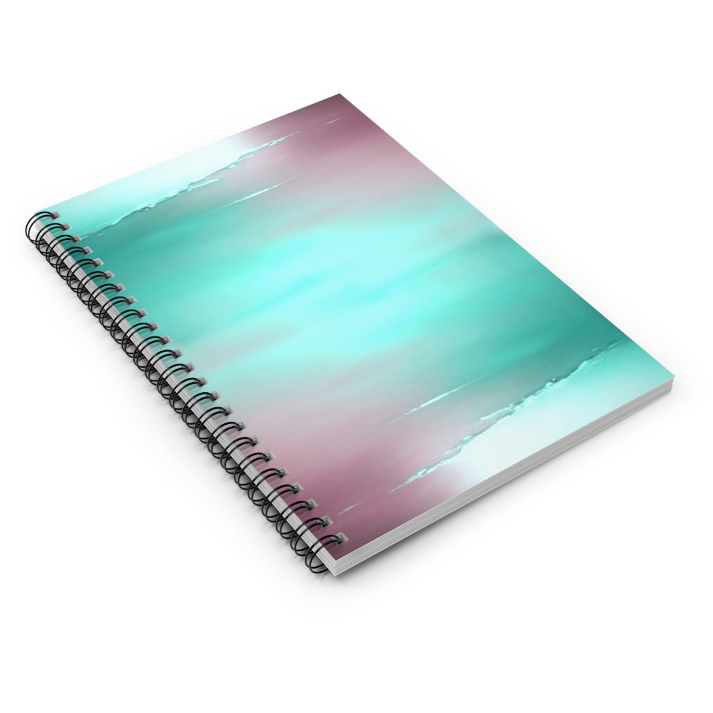 Green Sea Lavender Fog Spiral Notebook - Ruled Line, 6" x 8", 118 pages