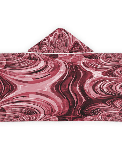 Uzi Spiral Ruby Youth Hooded Towel, 24" x 48"