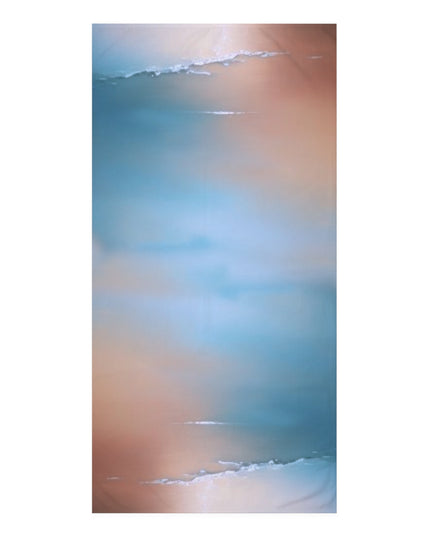 Blue Sea Peach Fog 30" x 60" Mink-Cotton Towel (50% polyester, 50% cotton)