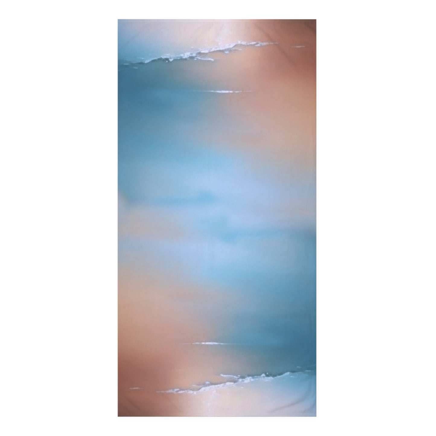 Blue Sea Peach Fog 30" x 60" Mink-Cotton Towel (50% polyester, 50% cotton)