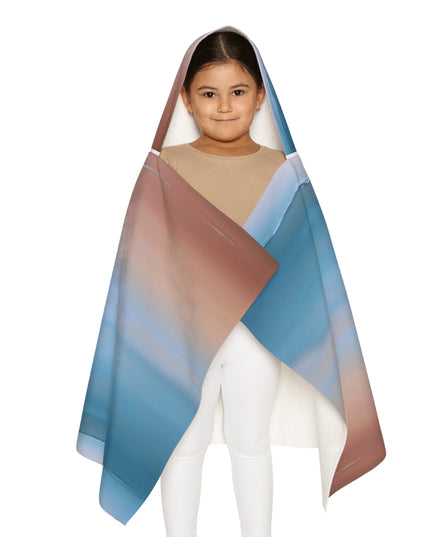 Blue Sea Peach Fog Youth Hooded Towel, 24" x 48"